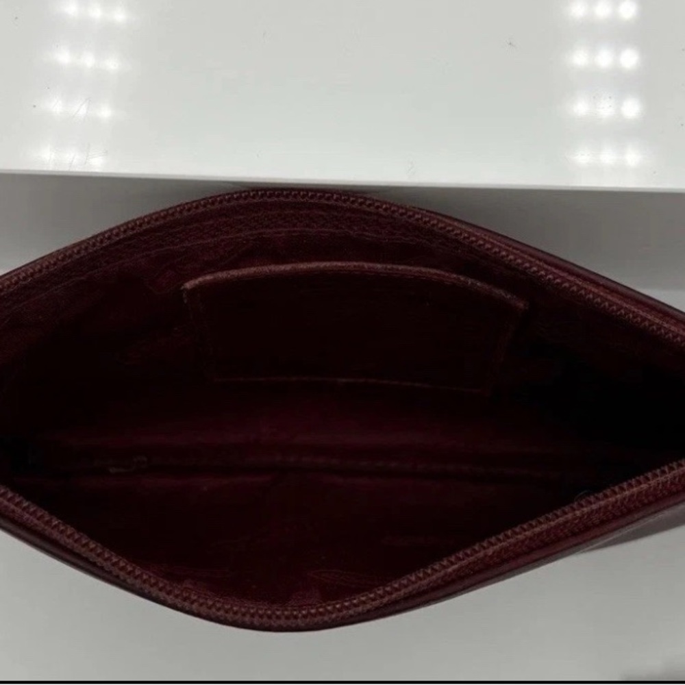 Vintage Coach Flat Card Wallet Skinny Case Red Glovetanned Leather - Picture 8 of 12